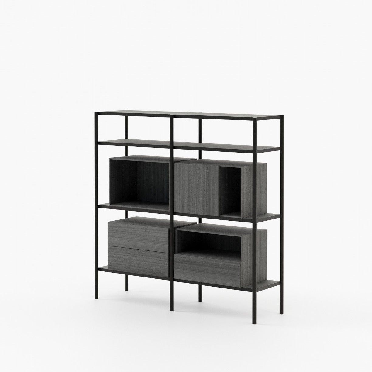 Laskasas BYLOT Bookcase & Shelving Grey Eucalyptus Veneer Matte - Araco Interiors