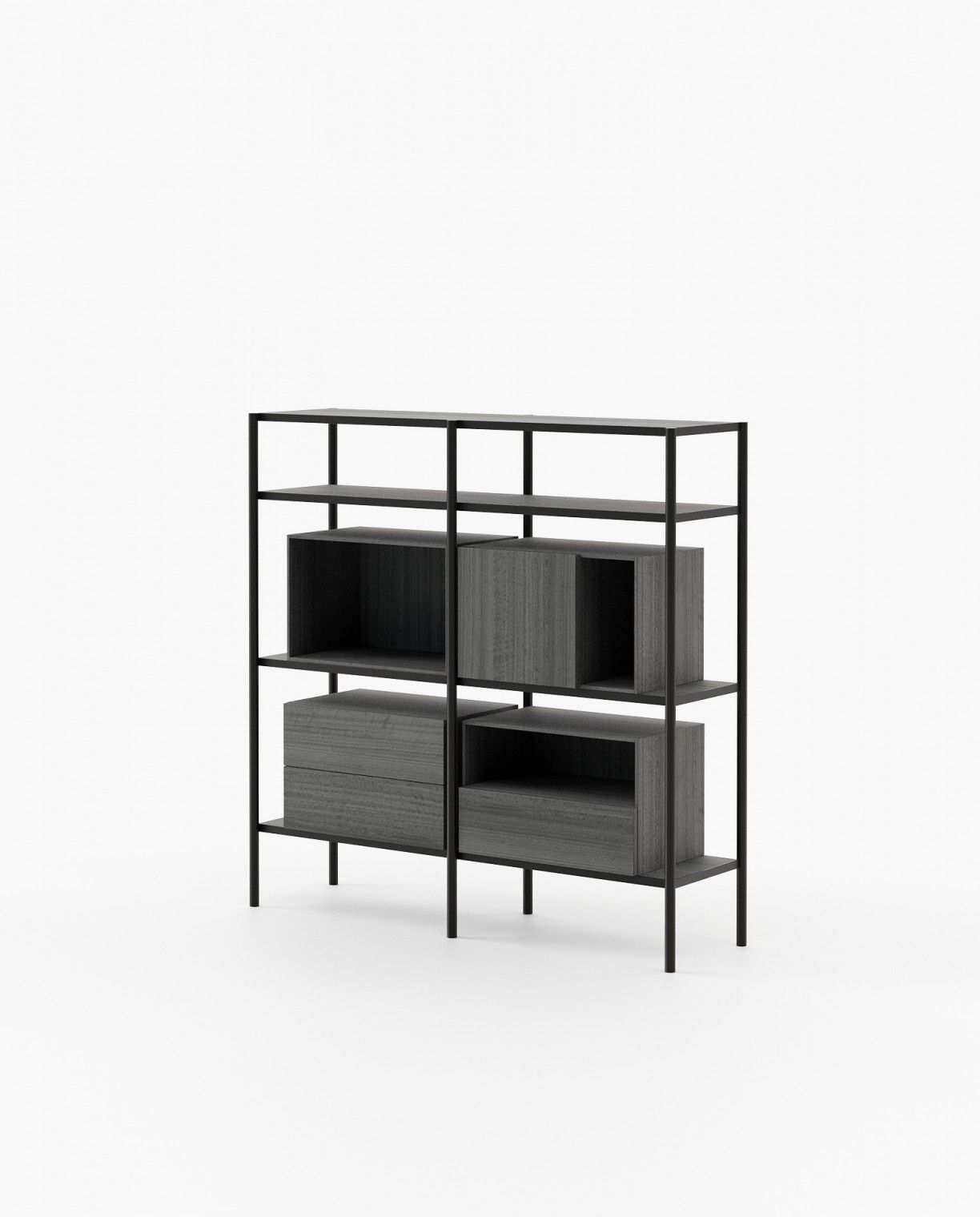 Laskasas BYLOT Bookcase & Shelving Grey Eucalyptus Veneer Matte - Araco Interiors