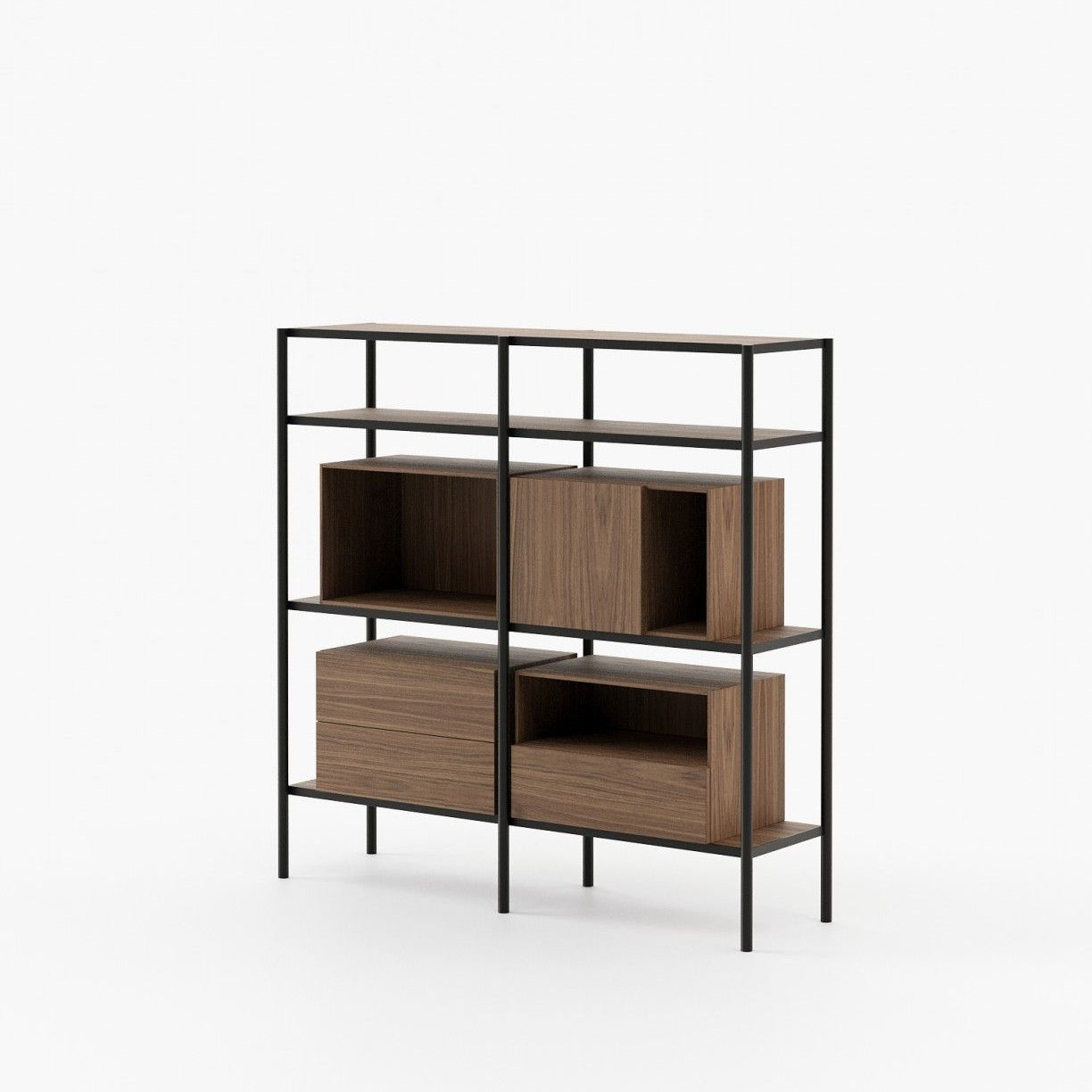 Laskasas BYLOT Bookcase & Shelving Walnut Veneer Matte - Araco Interiors