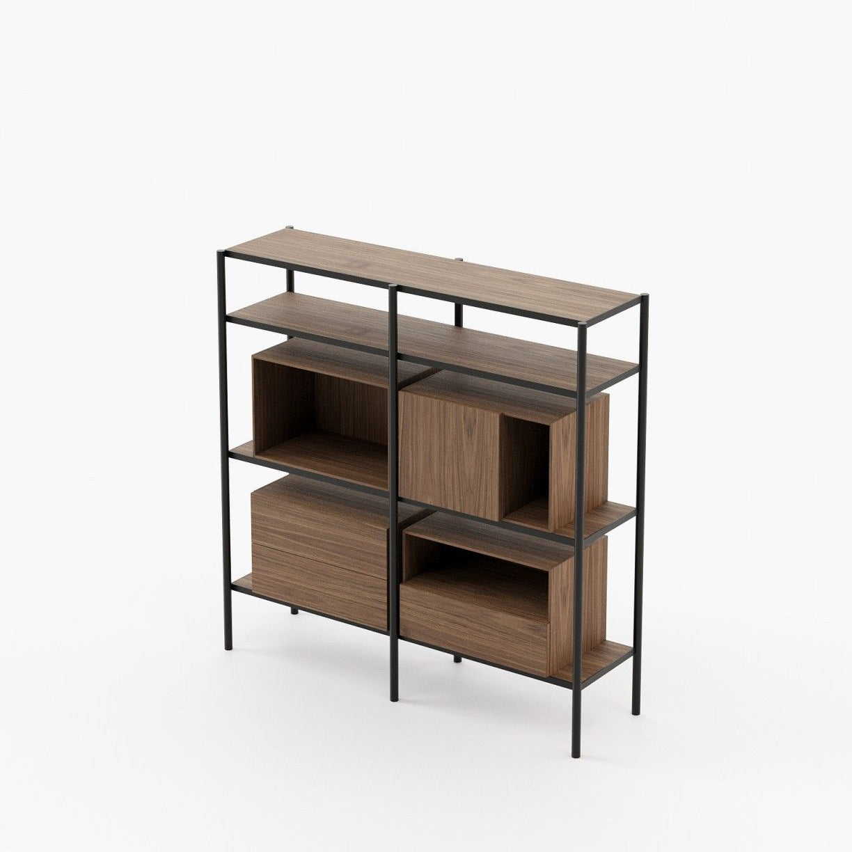 Laskasas BYLOT Bookcase & Shelving Walnut Veneer Matte - Araco Interiors