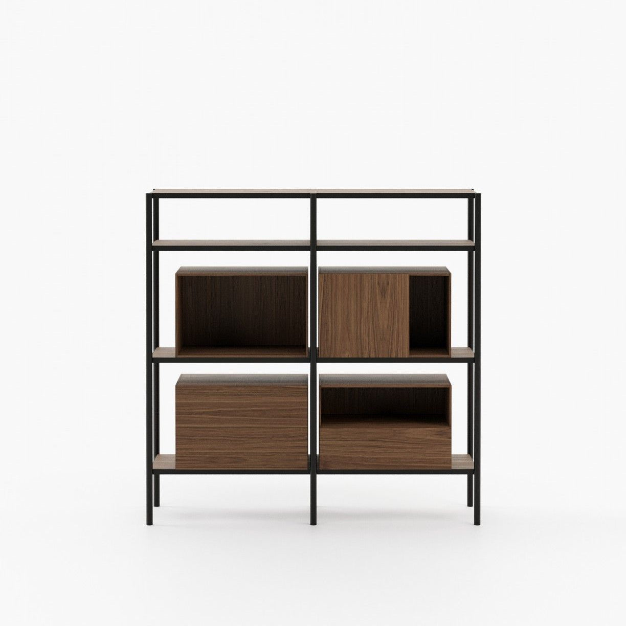 Laskasas BYLOT Bookcase & Shelving Walnut Veneer Matte - Araco Interiors