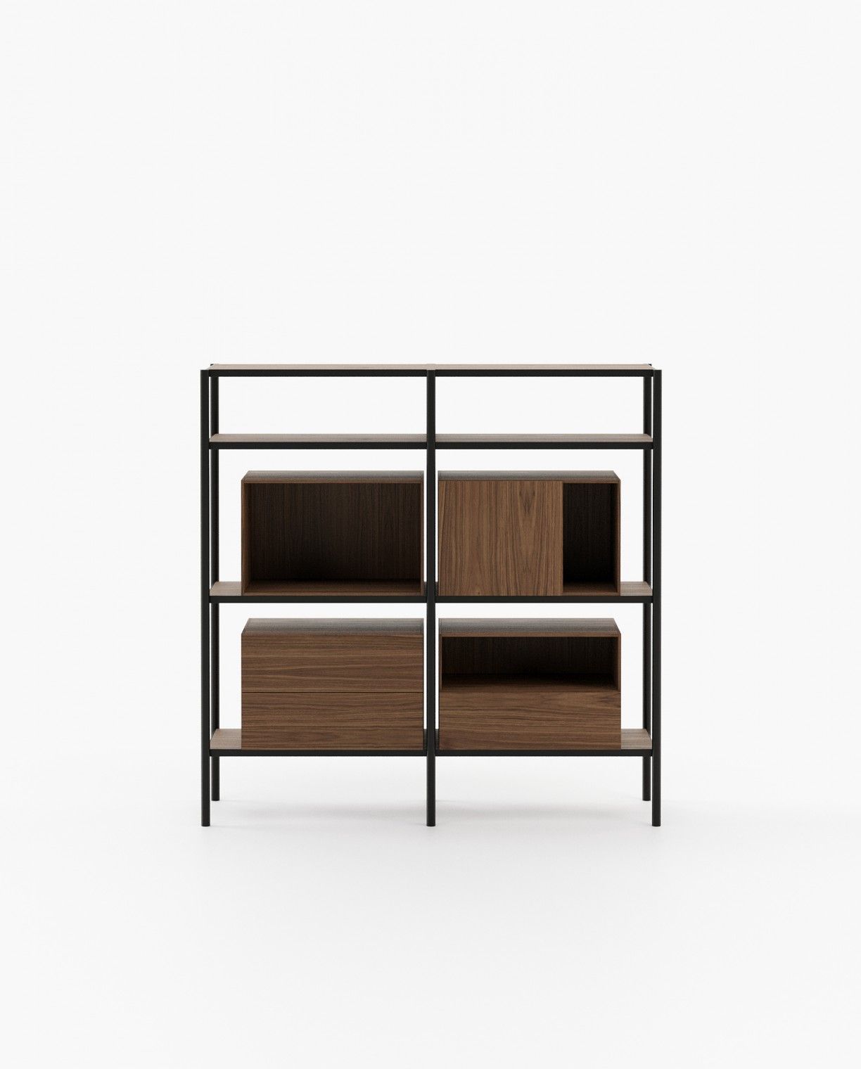 Laskasas BYLOT Bookcase & Shelving Walnut Veneer Matte - Araco Interiors