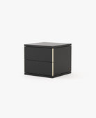 Laskasas CAIRO Bedside Cabinet & Table Black Lacquer Matte - Araco Interiors