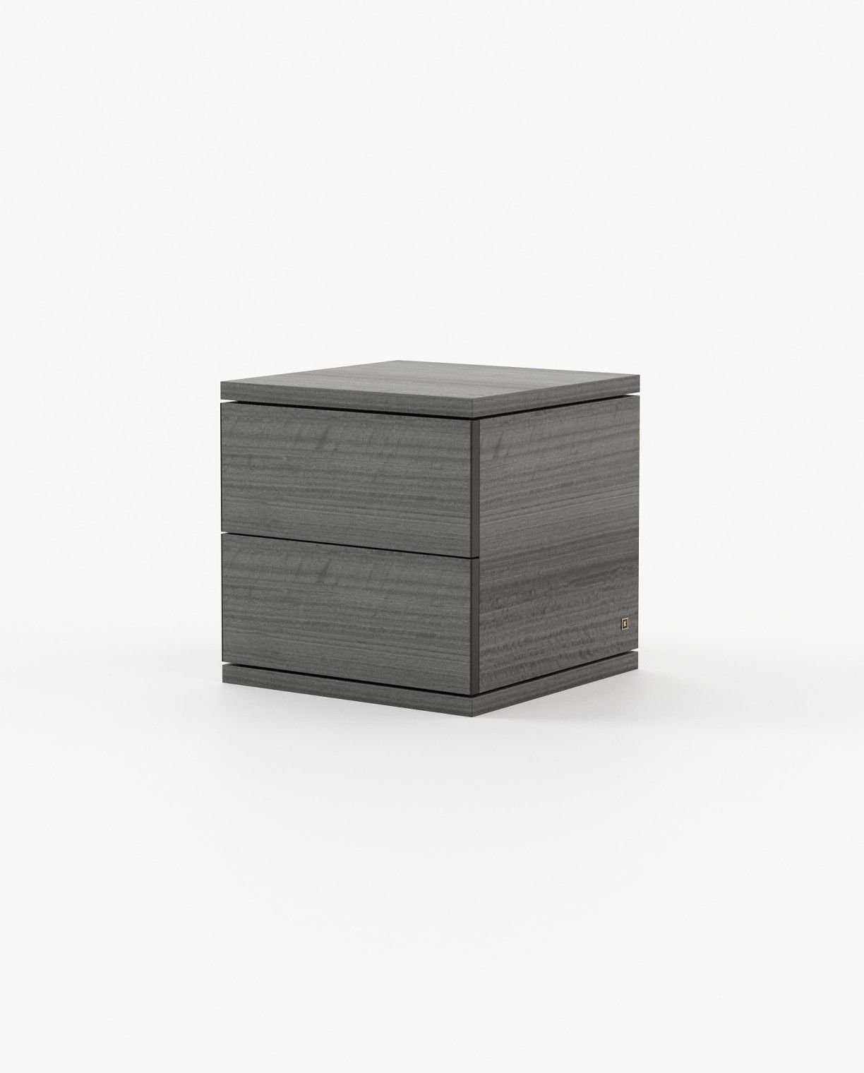 Laskasas CAIRO Bedside Cabinet & Table Grey Eucalyptus Veneer Matte - Araco Interiors