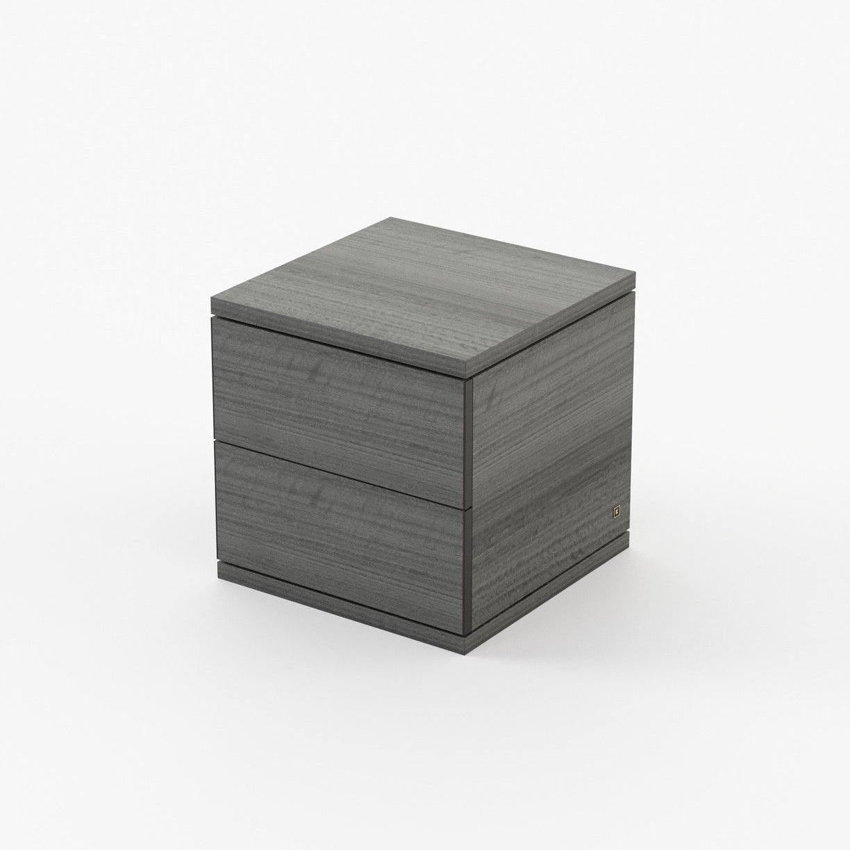 Laskasas CAIRO Bedside Cabinet & Table Grey Eucalyptus Veneer Matte - Araco Interiors