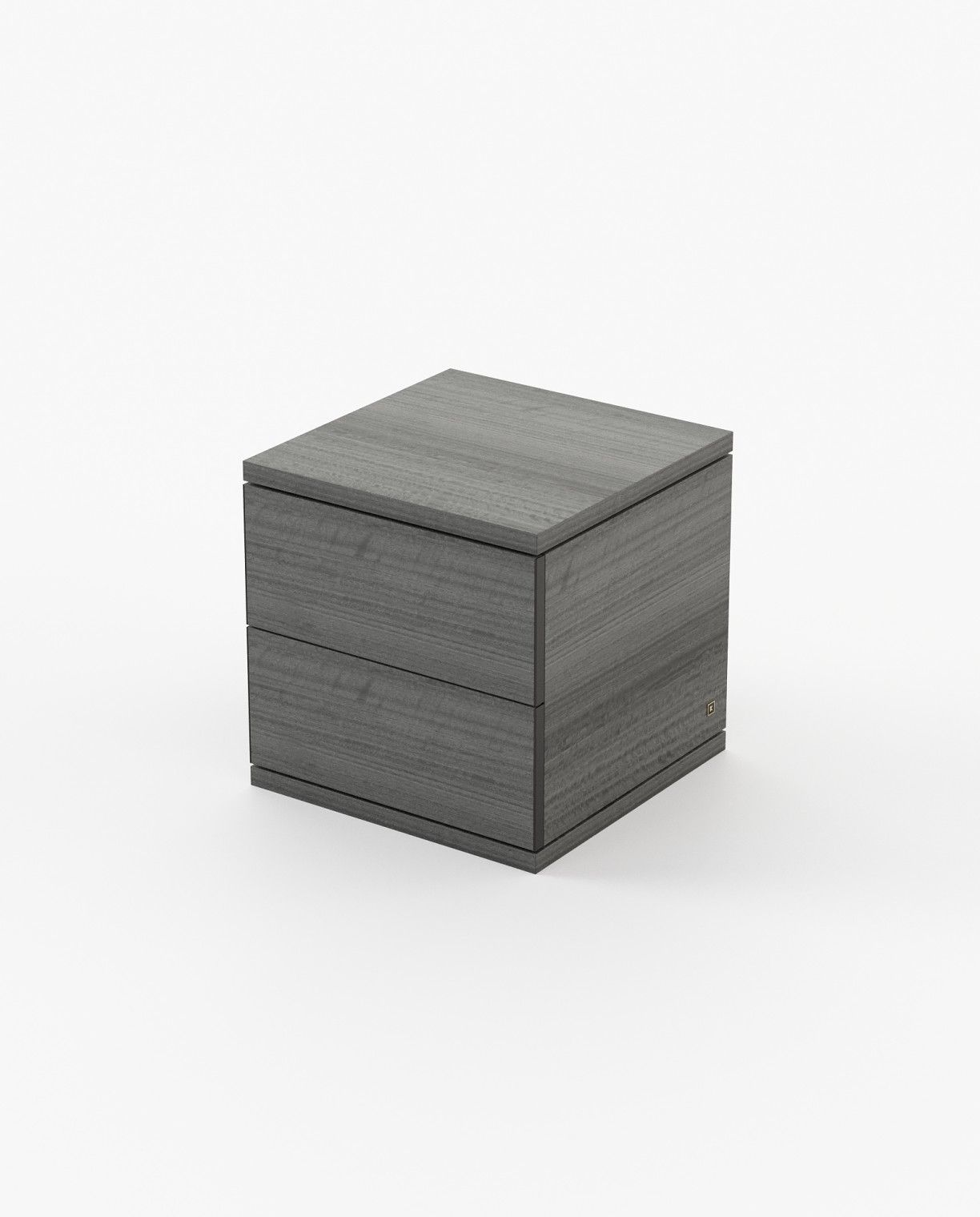 Laskasas CAIRO Bedside Cabinet & Table Grey Eucalyptus Veneer Matte - Araco Interiors