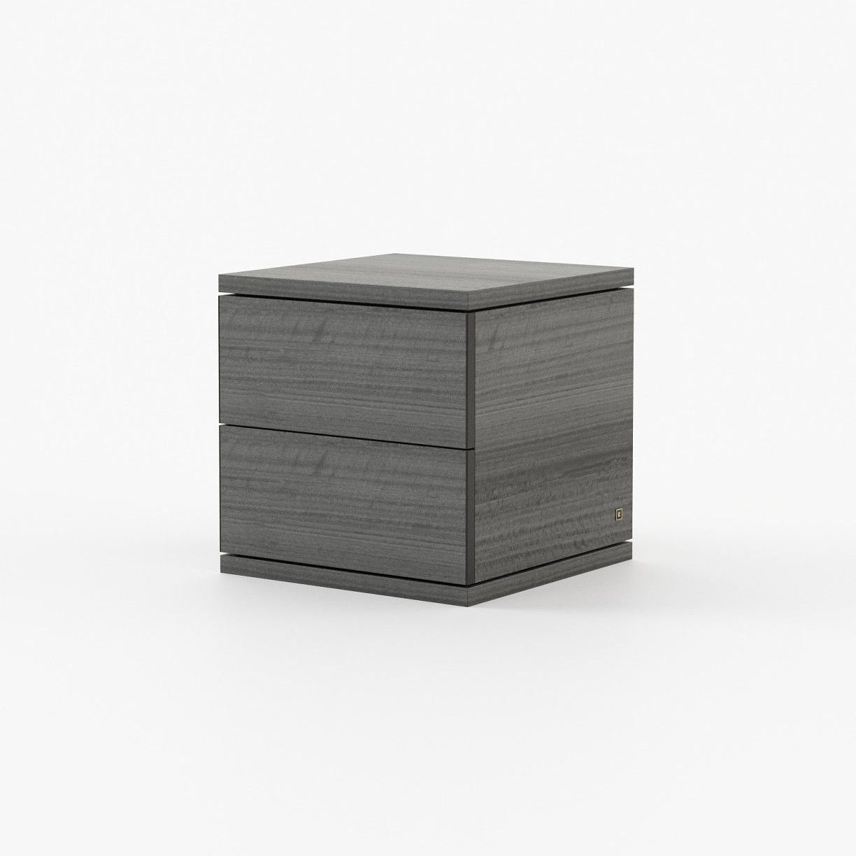 Laskasas CAIRO Bedside Cabinet & Table Grey Eucalyptus Veneer Matte - Araco Interiors