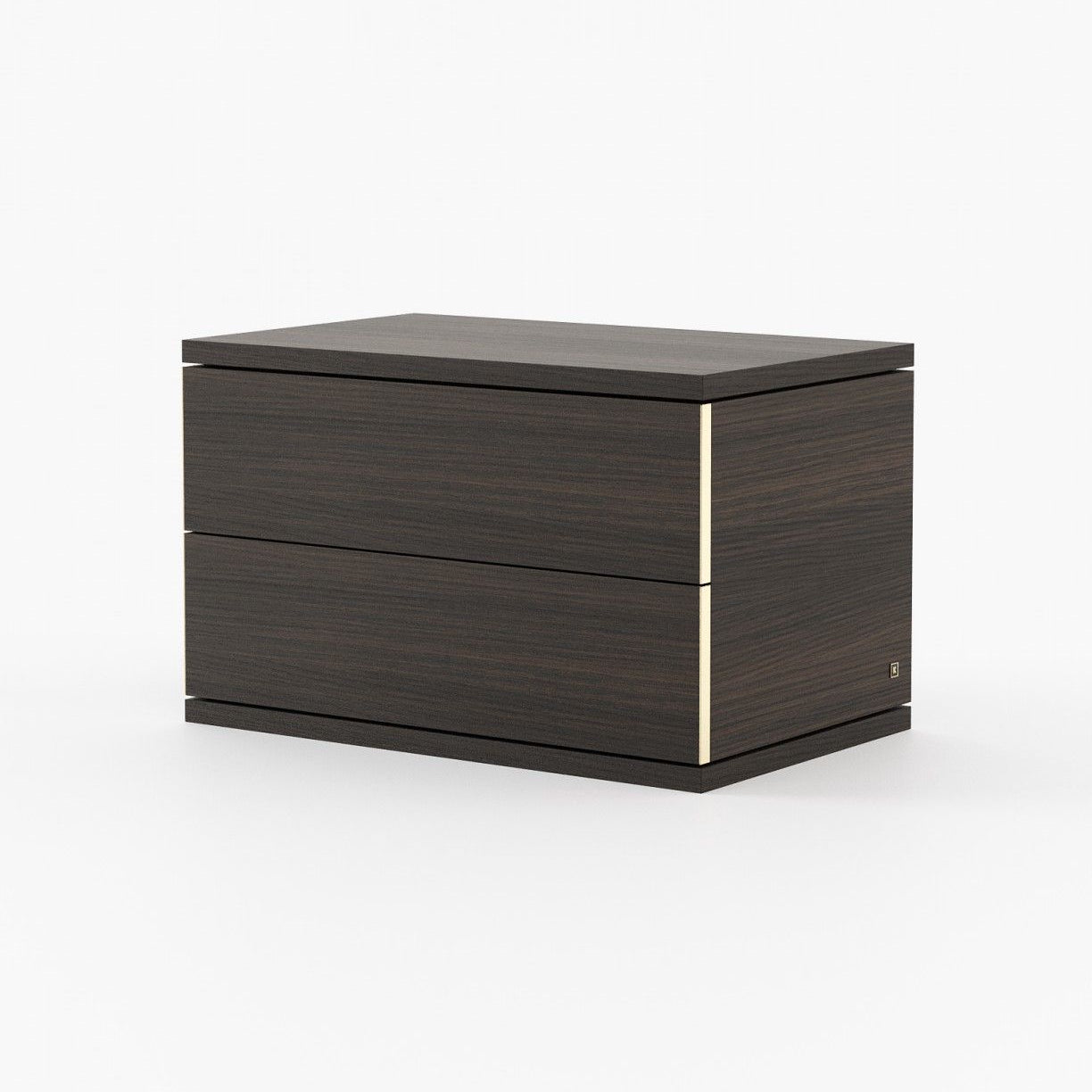Laskasas CAIRO Bedside Cabinet & Table Smoked Oak Veneer Matte - Araco Interiors