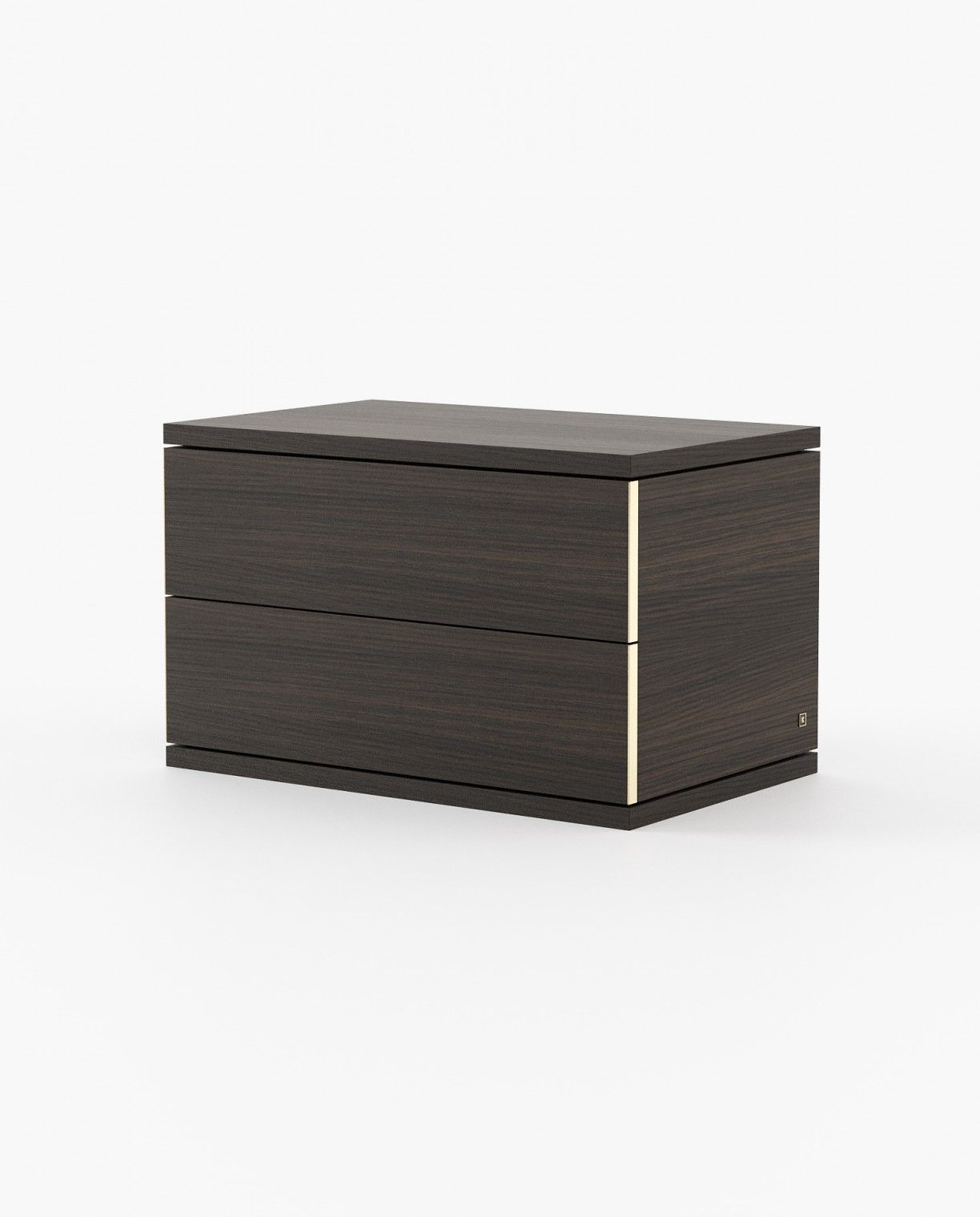 Laskasas CAIRO Bedside Cabinet & Table Smoked Oak Veneer Matte - Araco Interiors