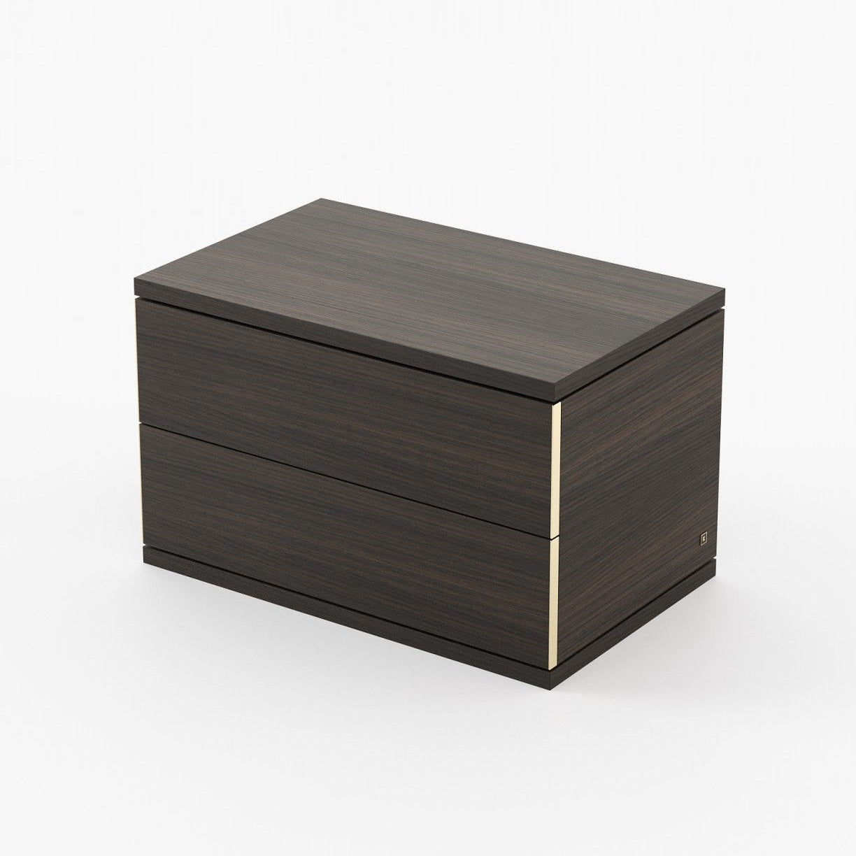 Laskasas CAIRO Bedside Cabinet & Table Smoked Oak Veneer Matte - Araco Interiors