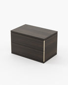 Laskasas CAIRO Bedside Cabinet & Table Smoked Oak Veneer Matte - Araco Interiors
