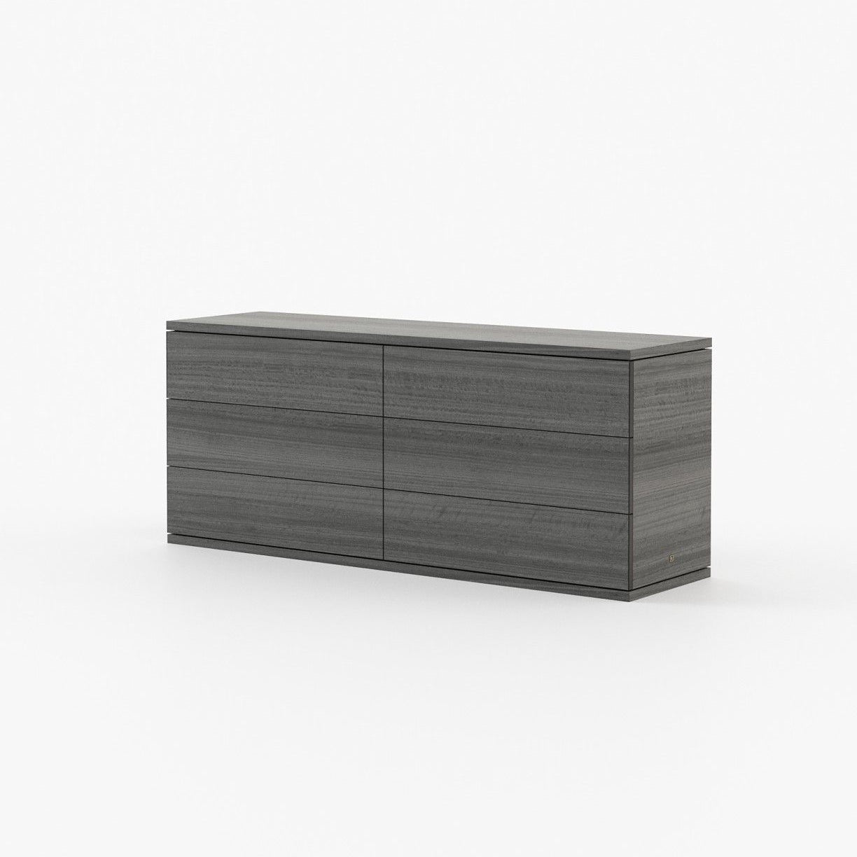 Laskasas CAIRO Set of 6 Chest of Drawers Grey Eucalyptus Veneer Matte - Araco Interiors