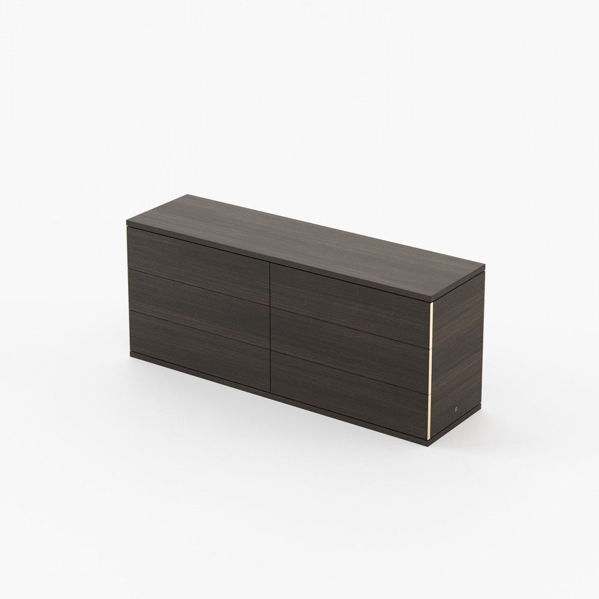 Laskasas CAIRO Set of 6 Chest of Drawers Smoked Oak Veneer Matte - Araco Interiors