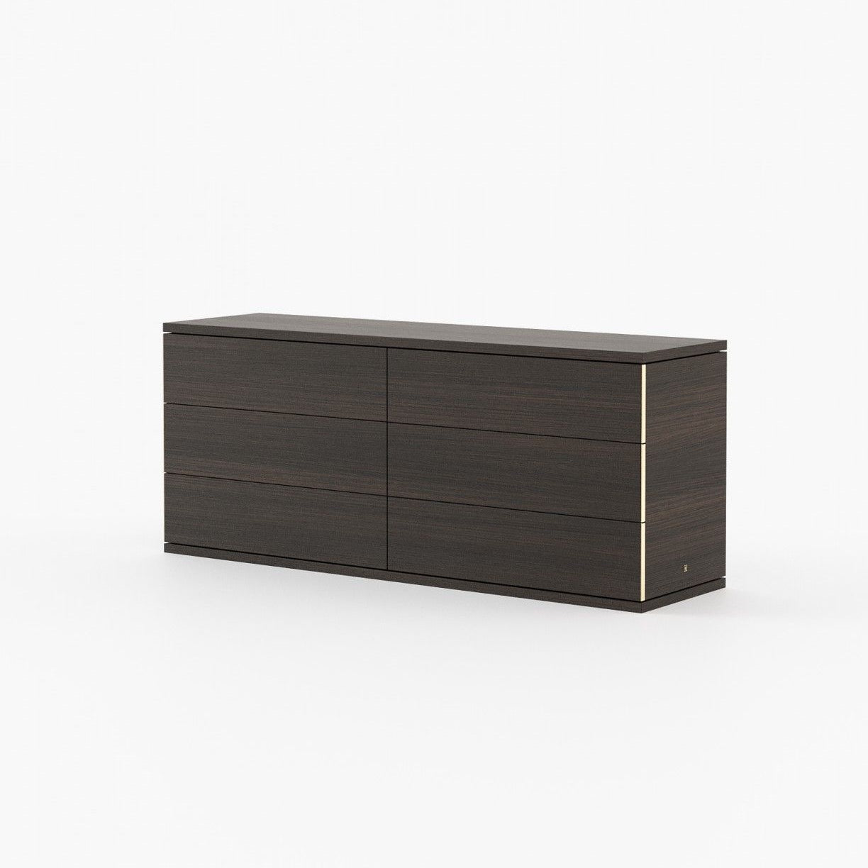 Laskasas CAIRO Set of 6 Chest of Drawers Smoked Oak Veneer Matte - Araco Interiors