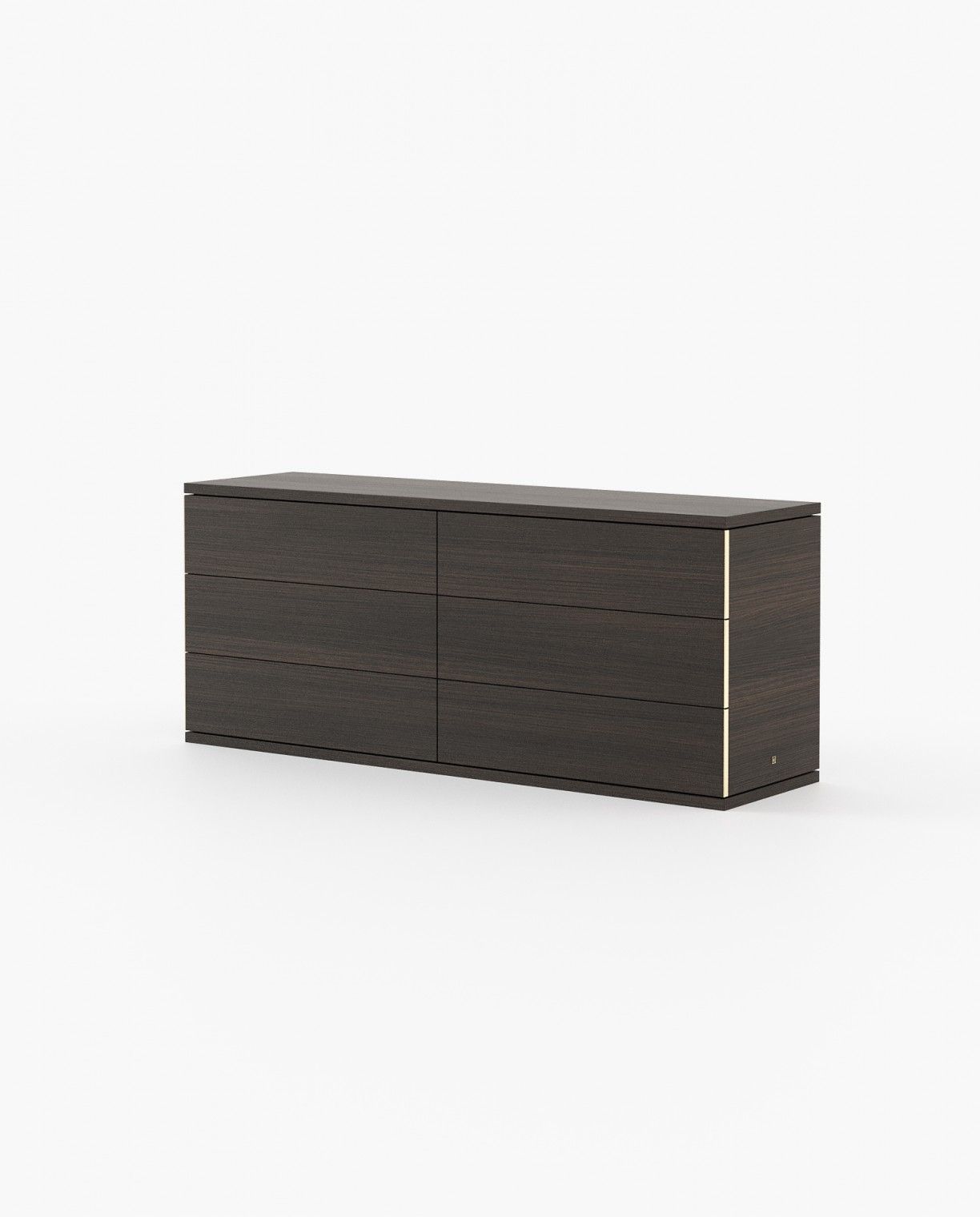 Laskasas CAIRO Set of 6 Chest of Drawers Smoked Oak Veneer Matte - Araco Interiors