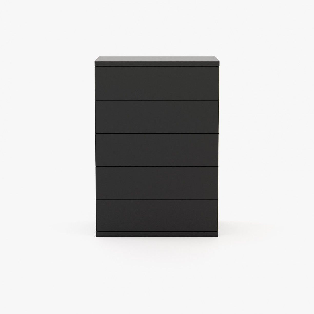 Laskasas CAIRO Tallboy Chest of Drawers Black Lacquer Matte - Araco Interiors