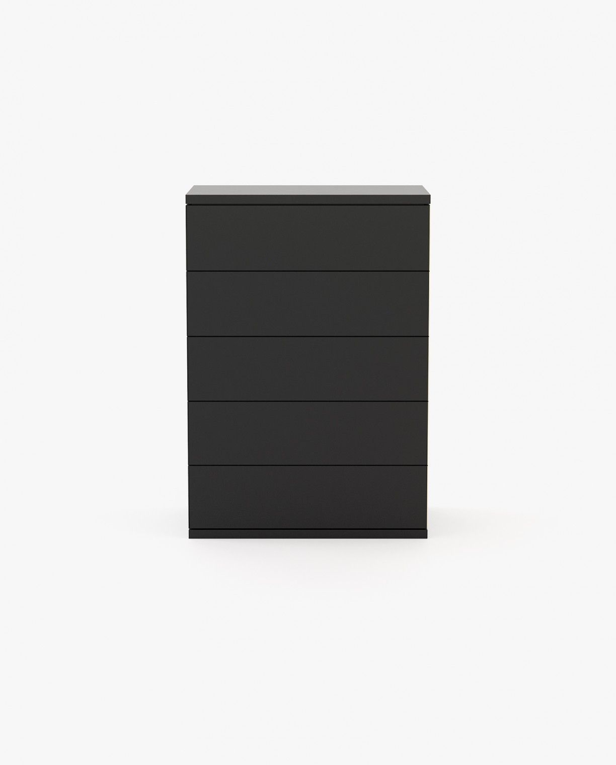 Laskasas CAIRO Tallboy Chest of Drawers Black Lacquer Matte - Araco Interiors