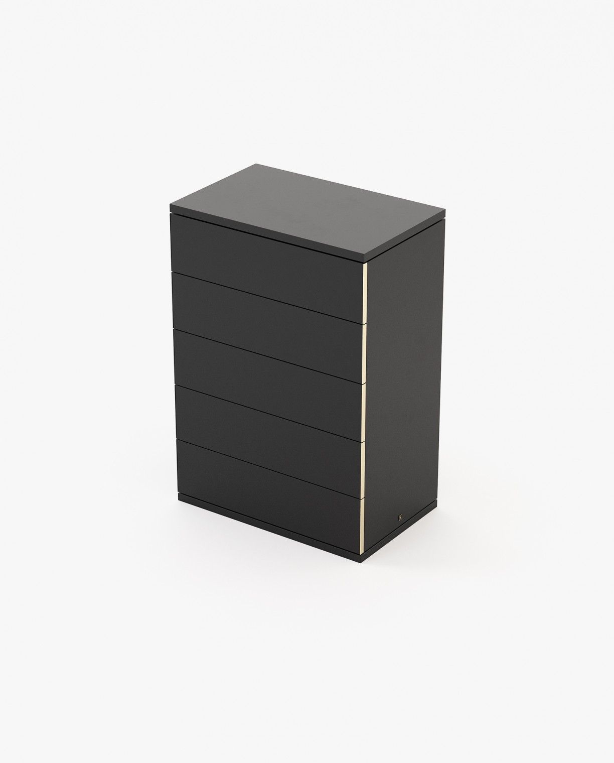Laskasas CAIRO Tallboy Chest of Drawers Black Lacquer Matte - Araco Interiors