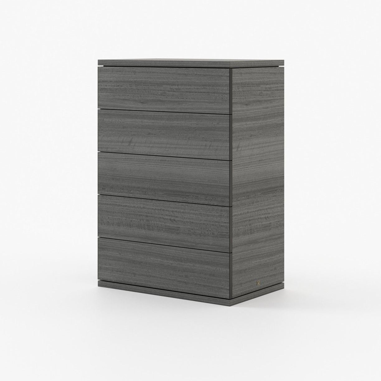 Laskasas CAIRO Tallboy Chest of Drawers Grey Eucalyptus Veneer Matte - Araco Interiors