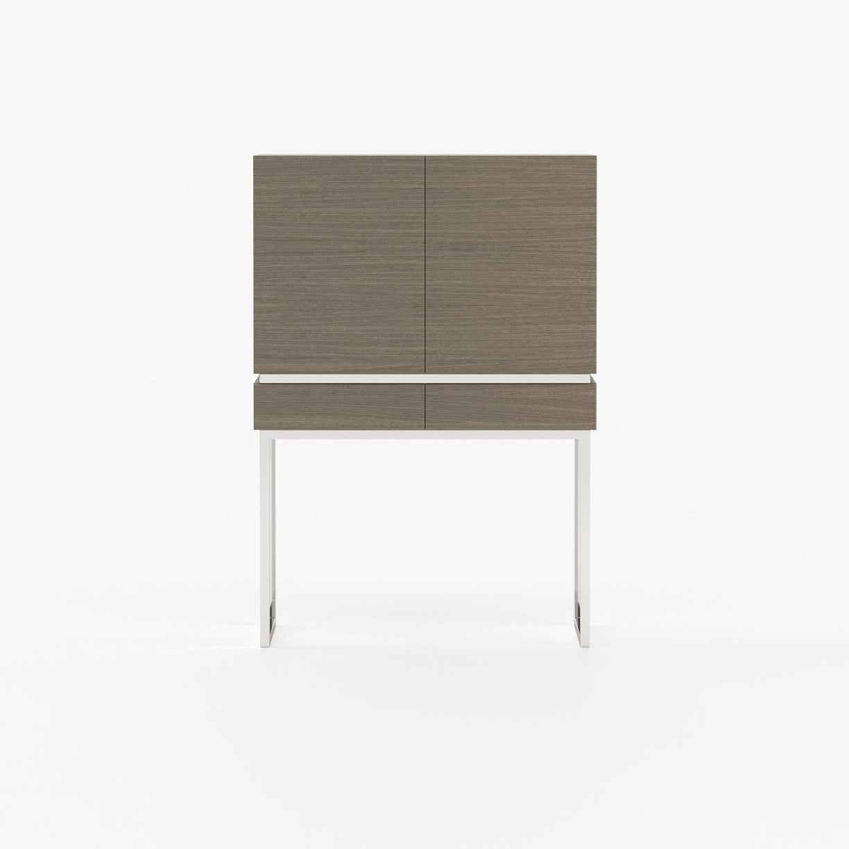 Laskasas CANNES Bar Cabinet Aged Oak Veneer Matte - Araco Interiors