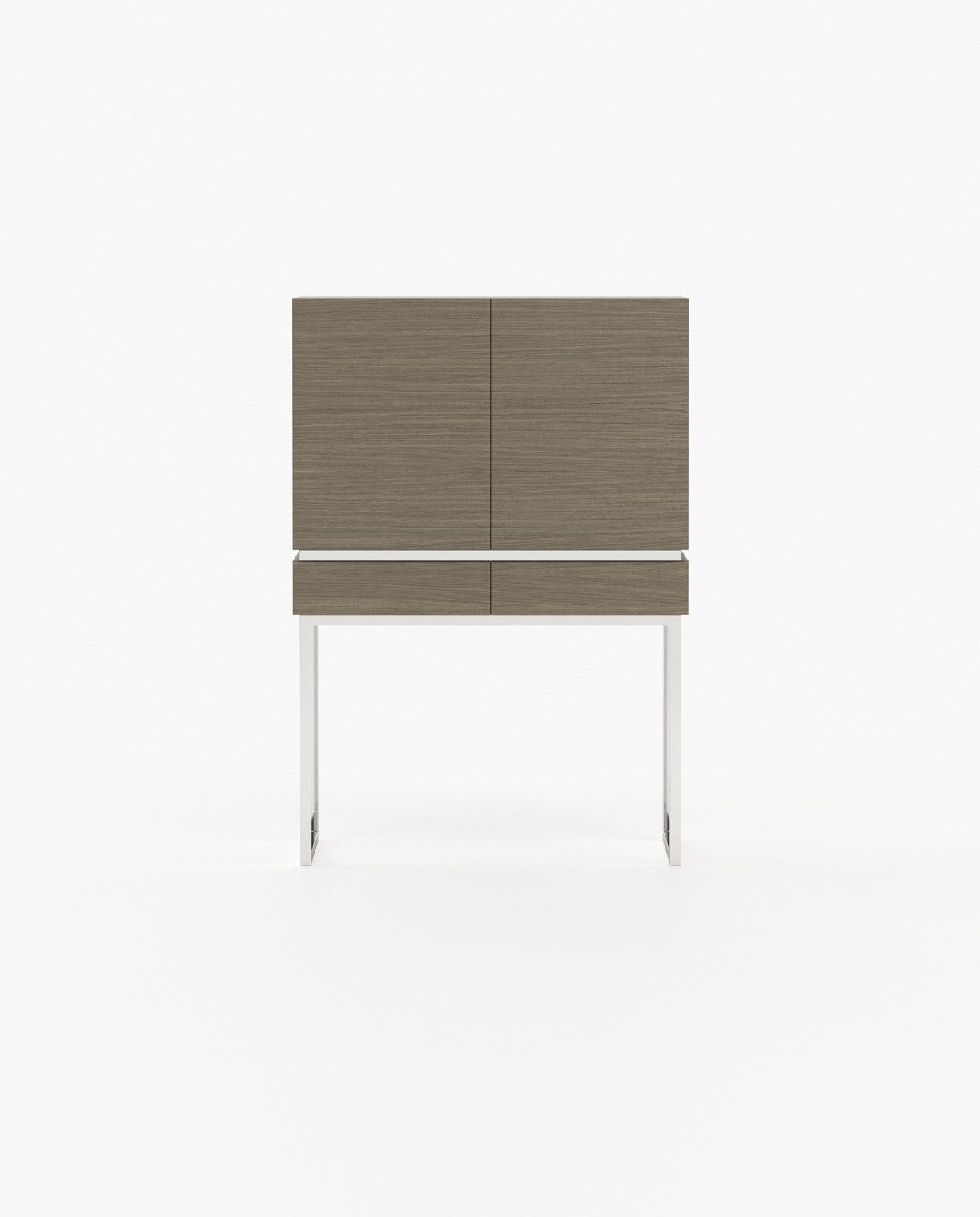 Laskasas CANNES Bar Cabinet Aged Oak Veneer Matte - Araco Interiors