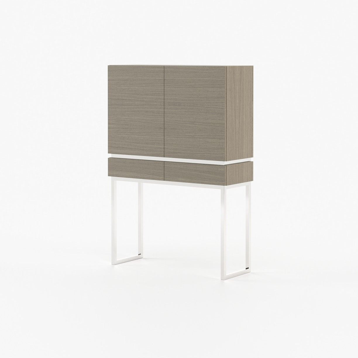 Laskasas CANNES Bar Cabinet Aged Oak Veneer Matte - Araco Interiors