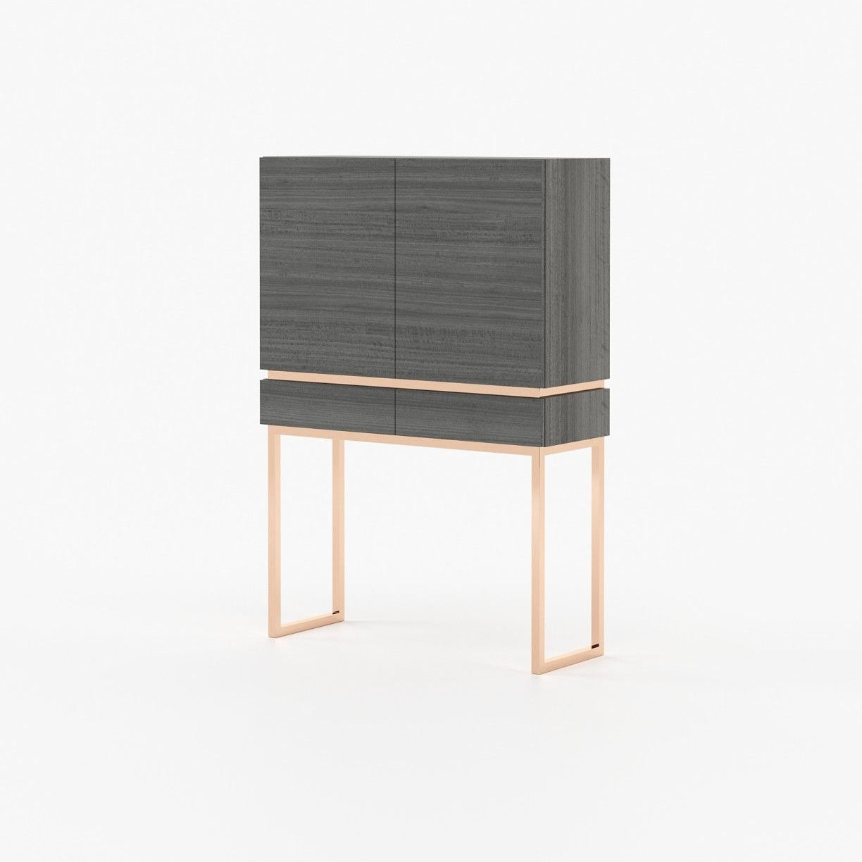 Laskasas CANNES Bar Cabinet Grey Eucalyptus Veneer Matte - Araco Interiors