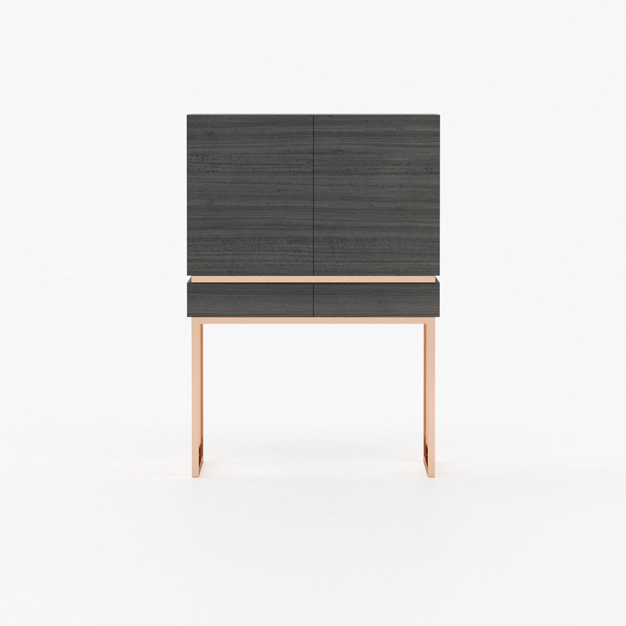 Laskasas CANNES Bar Cabinet Grey Eucalyptus Veneer Matte - Araco Interiors