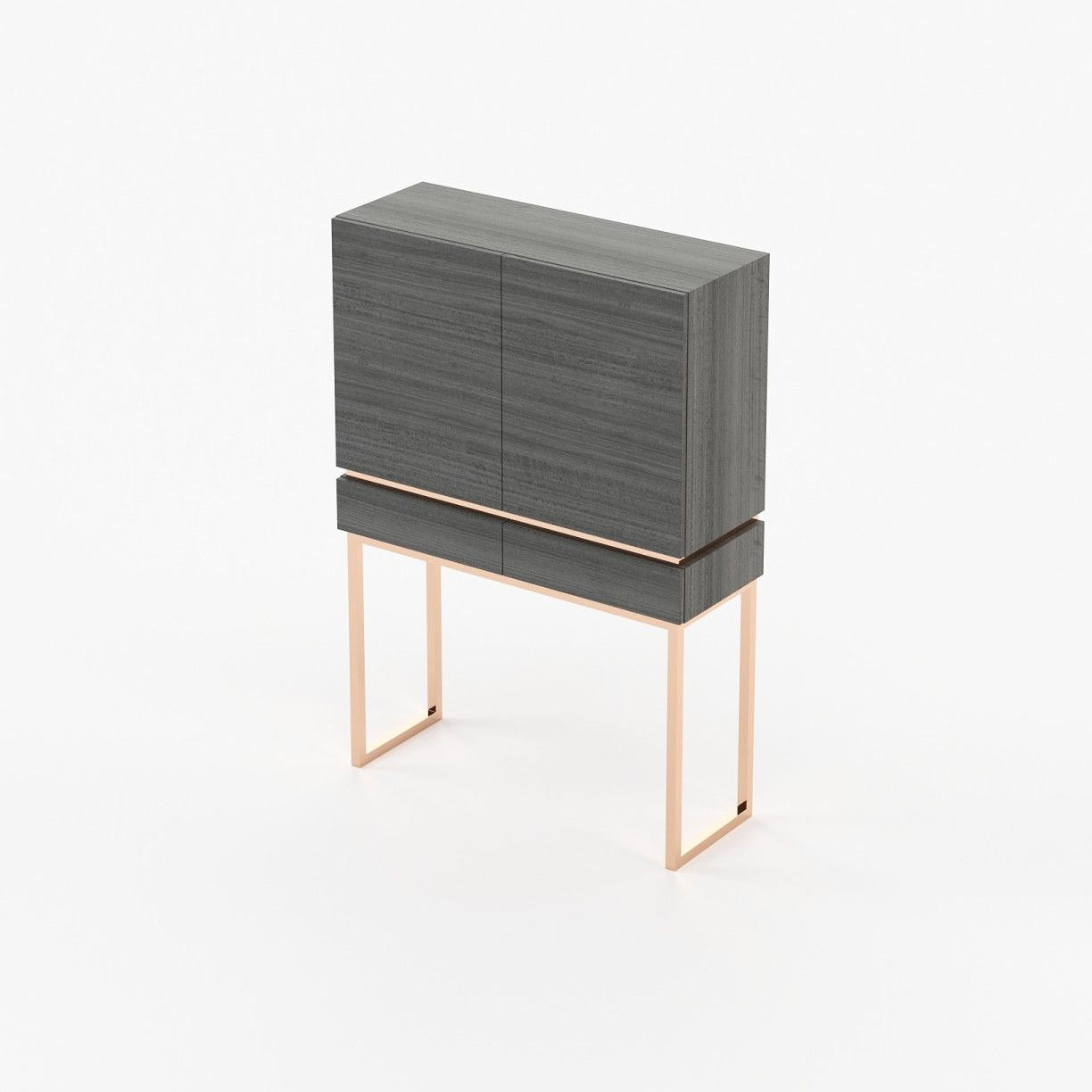 Laskasas CANNES Bar Cabinet Grey Eucalyptus Veneer Matte - Araco Interiors