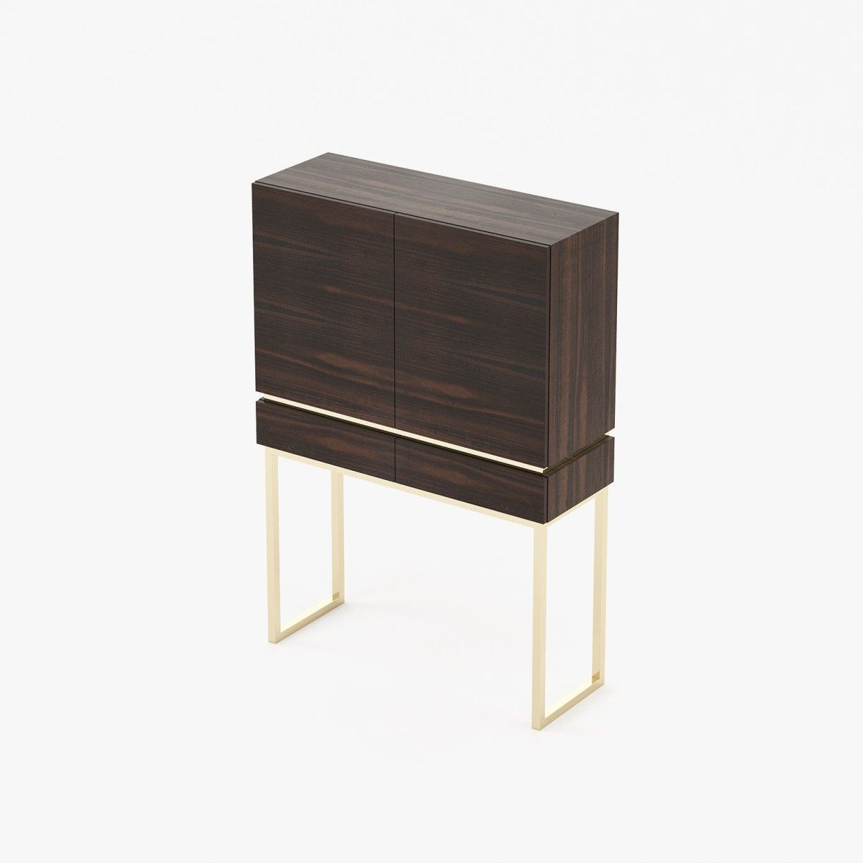 Laskasas CANNES Bar Cabinet Smoked Eucalyptus Veneer Matte - Araco Interiors