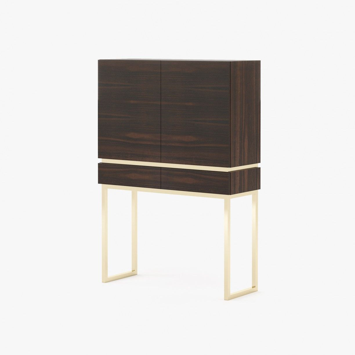 Laskasas CANNES Bar Cabinet Smoked Eucalyptus Veneer Matte - Araco Interiors