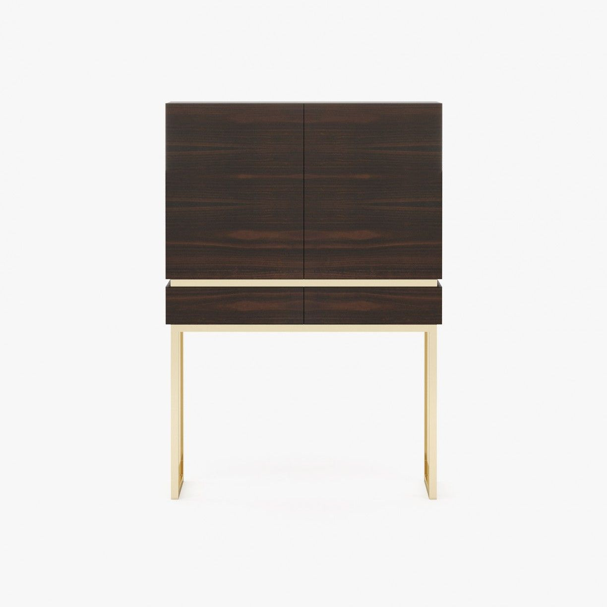 Laskasas CANNES Bar Cabinet Smoked Eucalyptus Veneer Matte - Araco Interiors