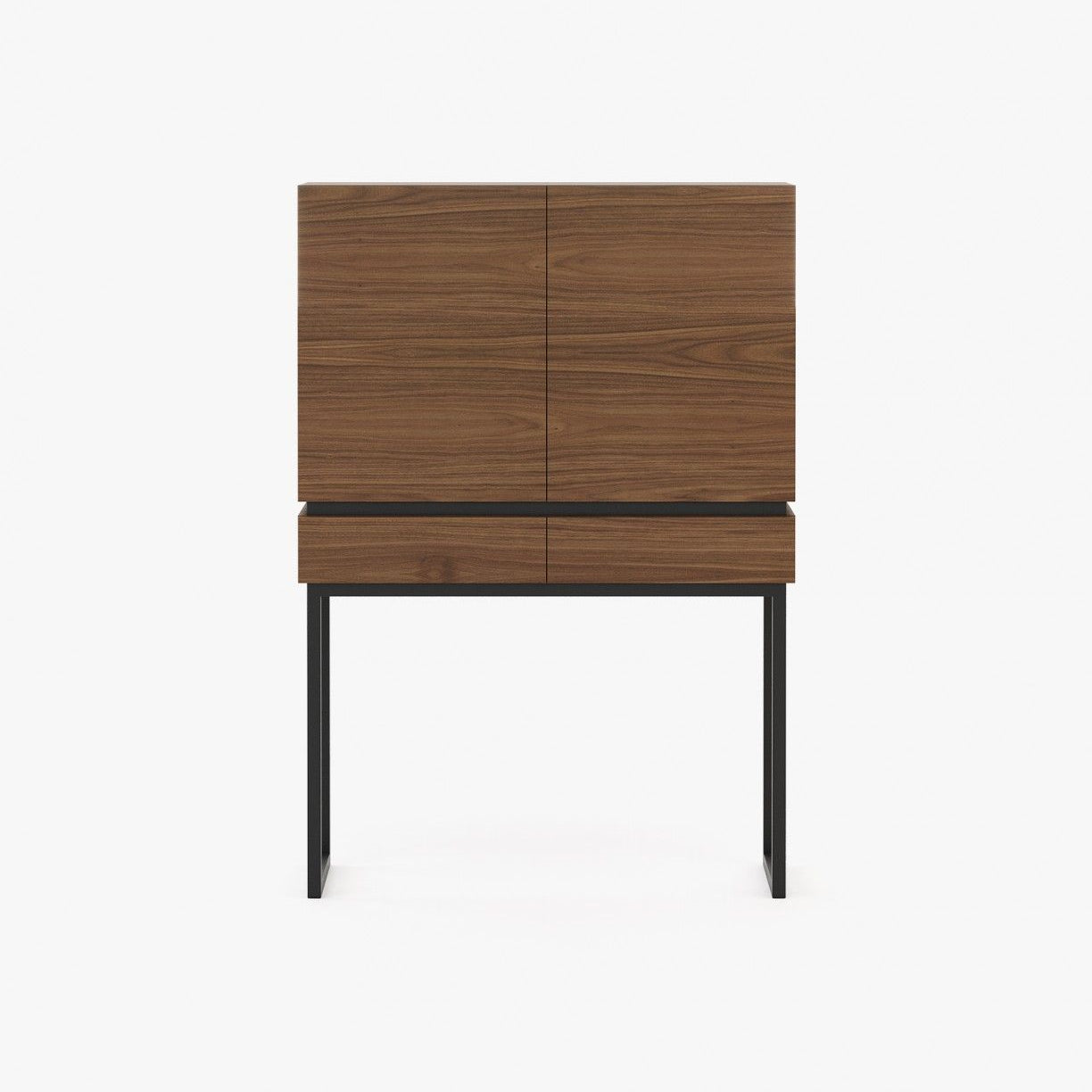 Laskasas CANNES Bar Cabinet Walnut Veneer Matte - Araco Interiors
