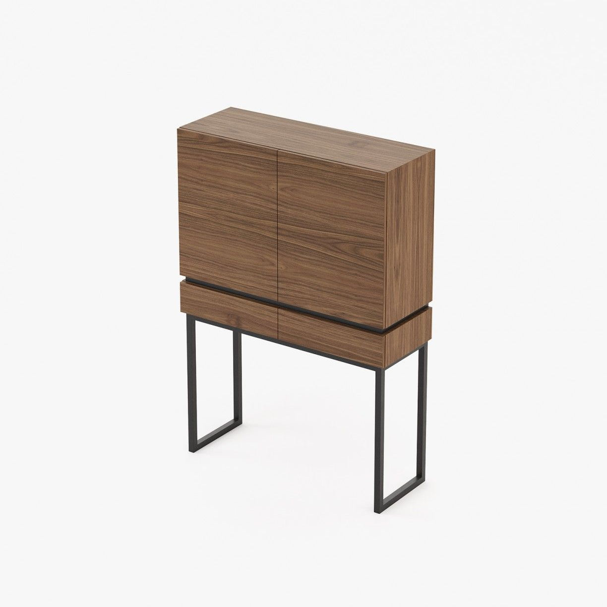 Laskasas CANNES Bar Cabinet Walnut Veneer Matte - Araco Interiors