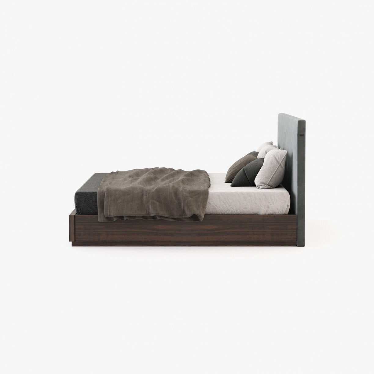 Laskasas CANTÃO Bed & Headboard Vienna Anthracite - Araco Interiors