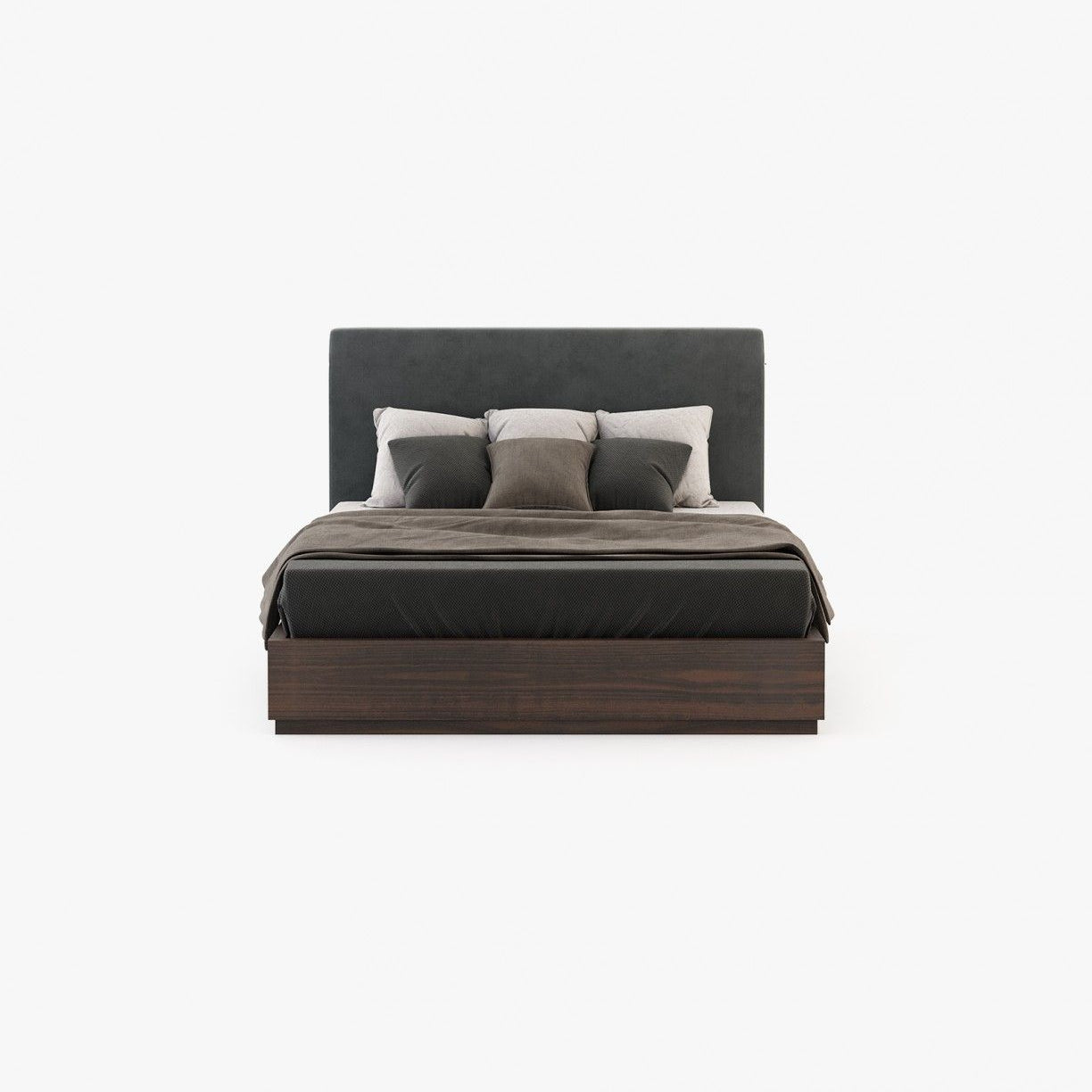 Laskasas CANTÃO Bed & Headboard Vienna Anthracite - Araco Interiors