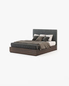 Laskasas CANTÃO Bed & Headboard Vienna Anthracite - Araco Interiors
