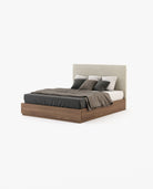 Laskasas CANTÃO Bed & Headboard Vienna Cream - Araco Interiors