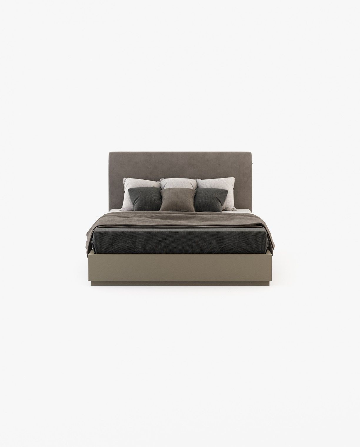 Laskasas CANTÃO Bed & Headboard Vienna Khaki - Araco Interiors