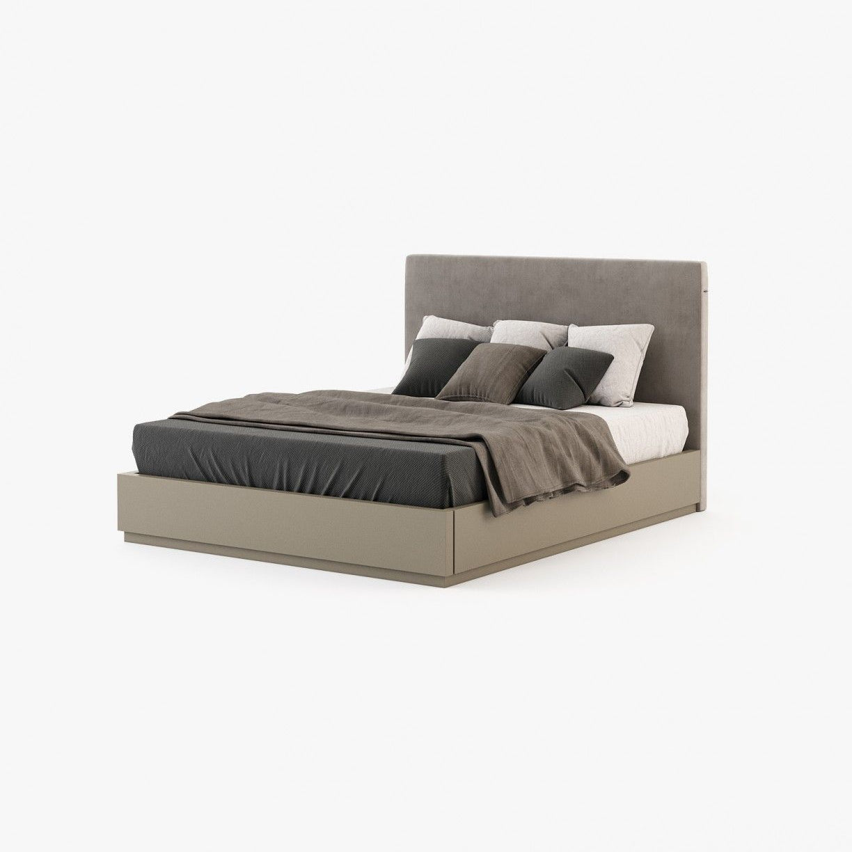 Laskasas CANTÃO Bed & Headboard Vienna Khaki - Araco Interiors