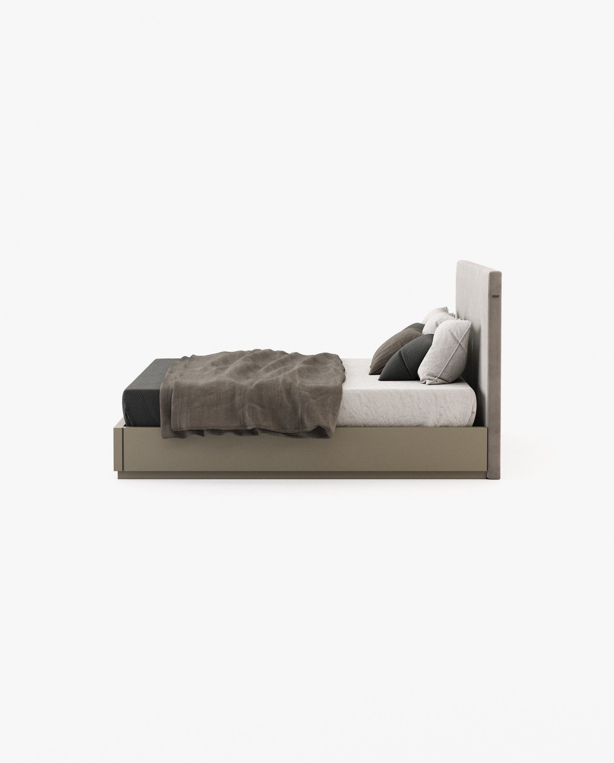 Laskasas CANTÃO Bed & Headboard Vienna Khaki - Araco Interiors