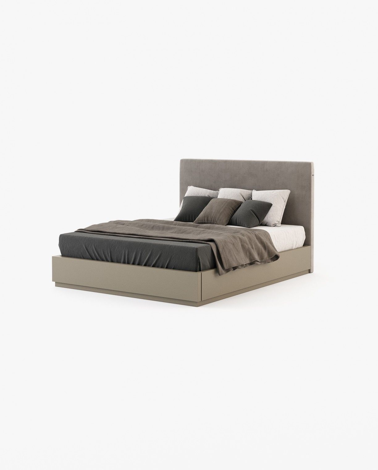 Laskasas CANTÃO Bed & Headboard Vienna Khaki - Araco Interiors