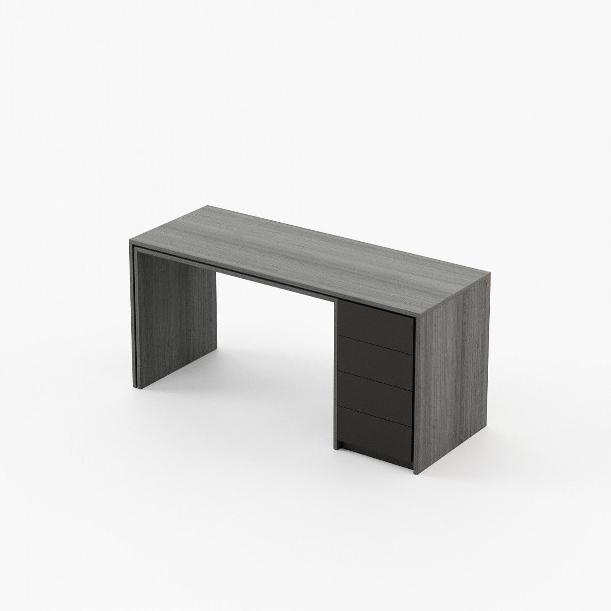 Laskasas CAPE Desk Grey Eucalyptus Veneer Matte - Araco Interiors