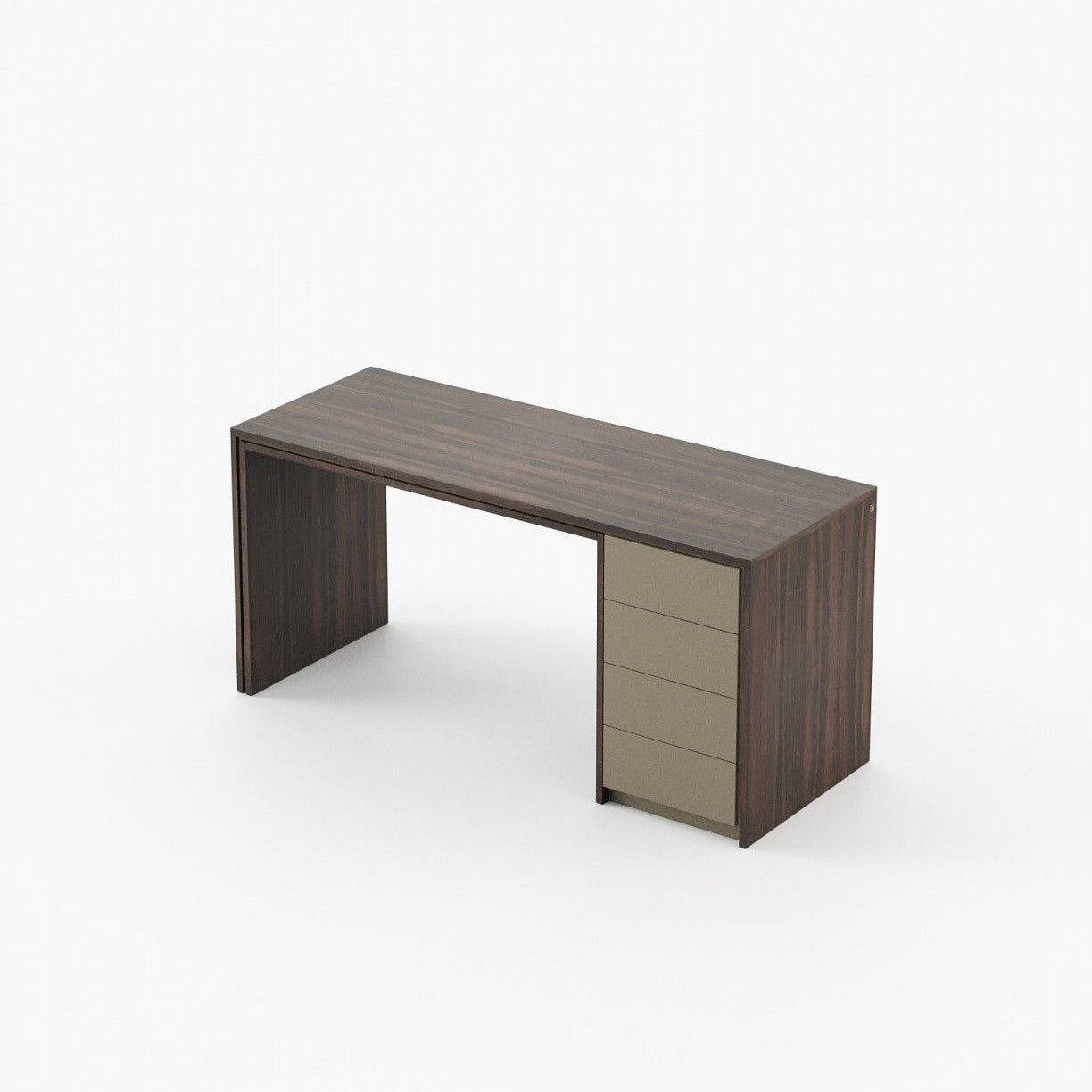 Laskasas CAPE Desk Smoked Eucalyptus Veneer Matte - Araco Interiors