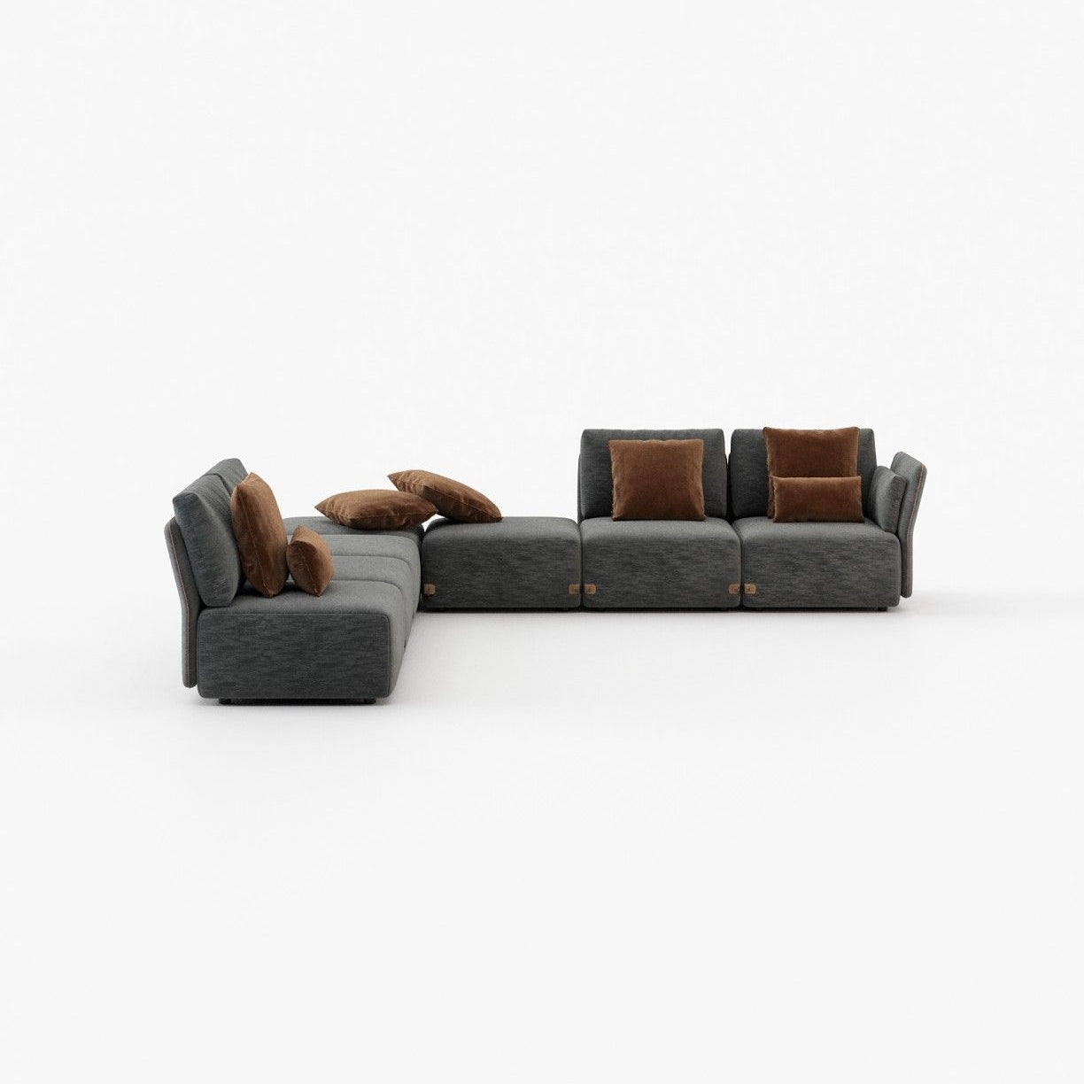 Laskasas CASABLANCA arm module Sofa Piera Anthracite - Araco Interiors