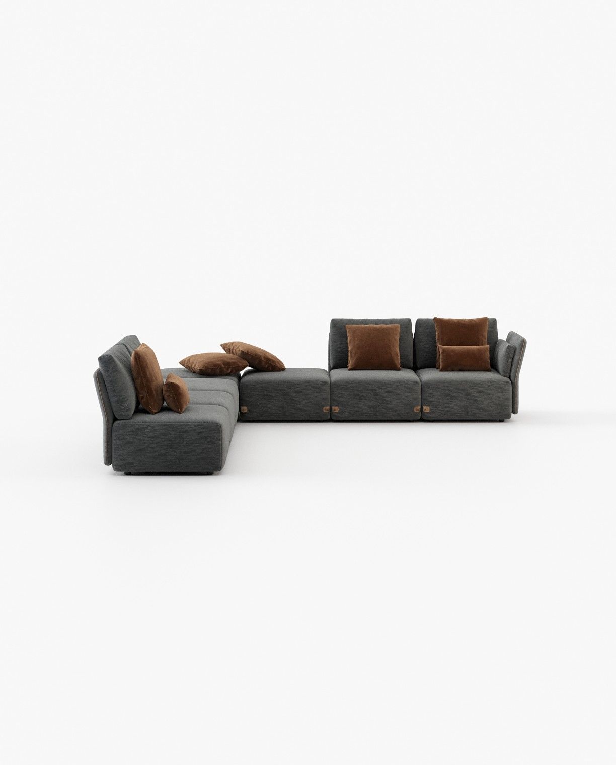 Laskasas CASABLANCA arm module Sofa Piera Anthracite - Araco Interiors
