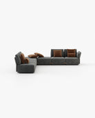 Laskasas CASABLANCA arm module Sofa Piera Anthracite - Araco Interiors
