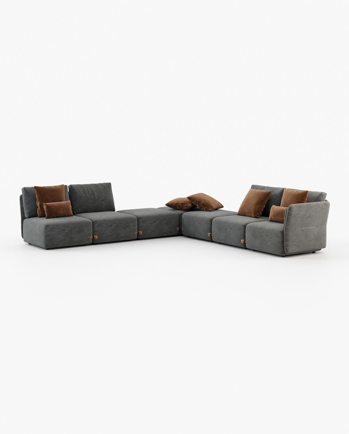 Laskasas CASABLANCA arm module Sofa Piera Anthracite - Araco Interiors