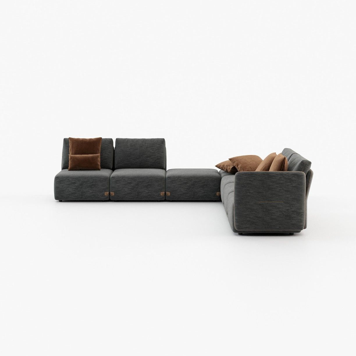 Laskasas CASABLANCA arm module Sofa Piera Anthracite - Araco Interiors