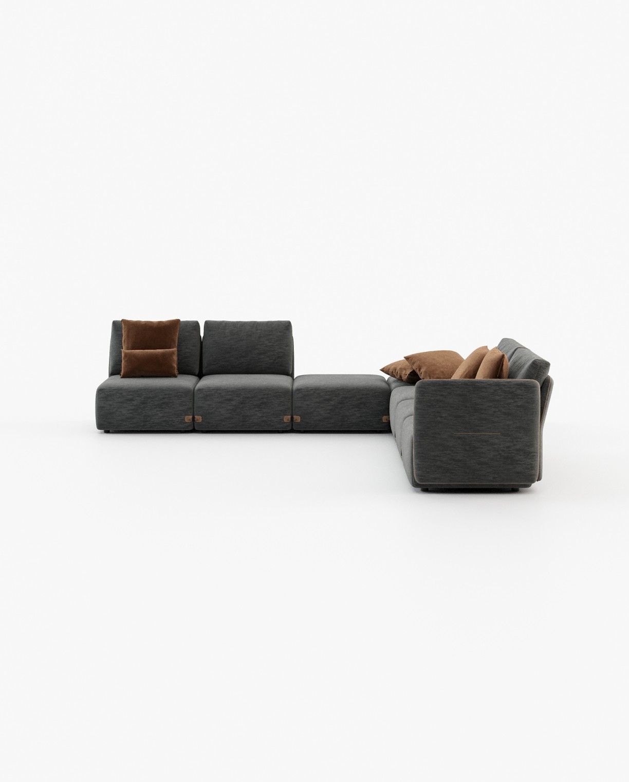 Laskasas CASABLANCA arm module Sofa Piera Anthracite - Araco Interiors